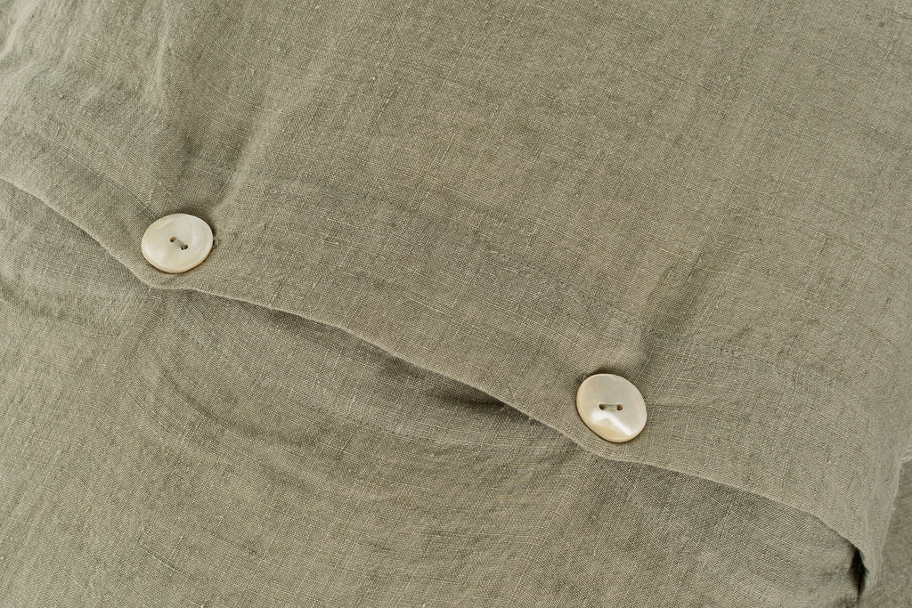 Lina Linen Duvet Cover Set - Sand (Two Sizes Available)