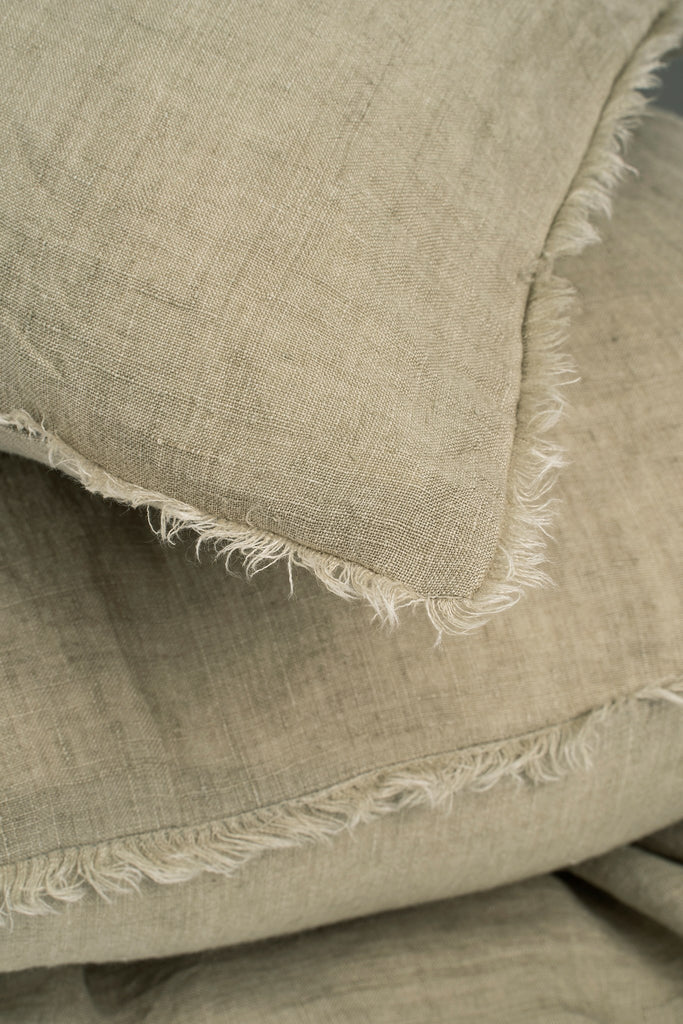 Lina Linen Duvet Cover Set - Sand (Two Sizes Available)
