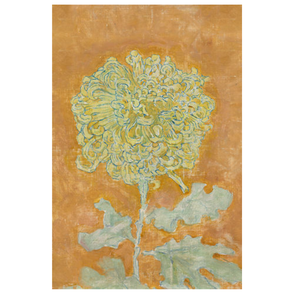 Artist Board - Botanical Print on Orange