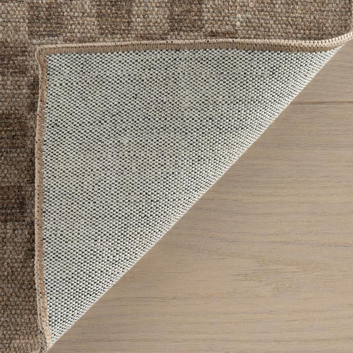 Dash & Albert - Watts Modern Checkered Brown Machine Washable Rug