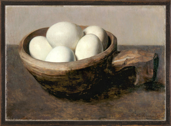 Still Life with Eggs - Framed Canvas