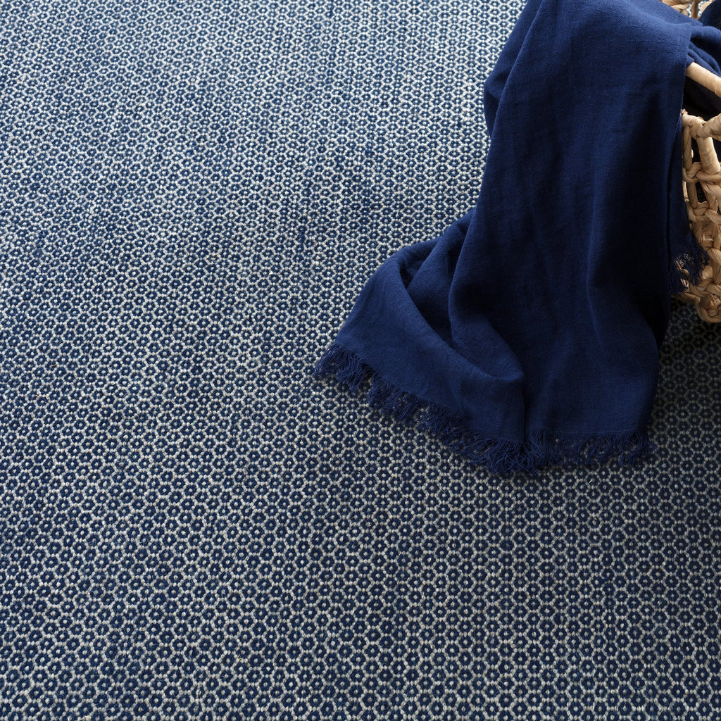 Dash & Albert - Honeycomb Indigo / Grey Handwoven Wool Rug