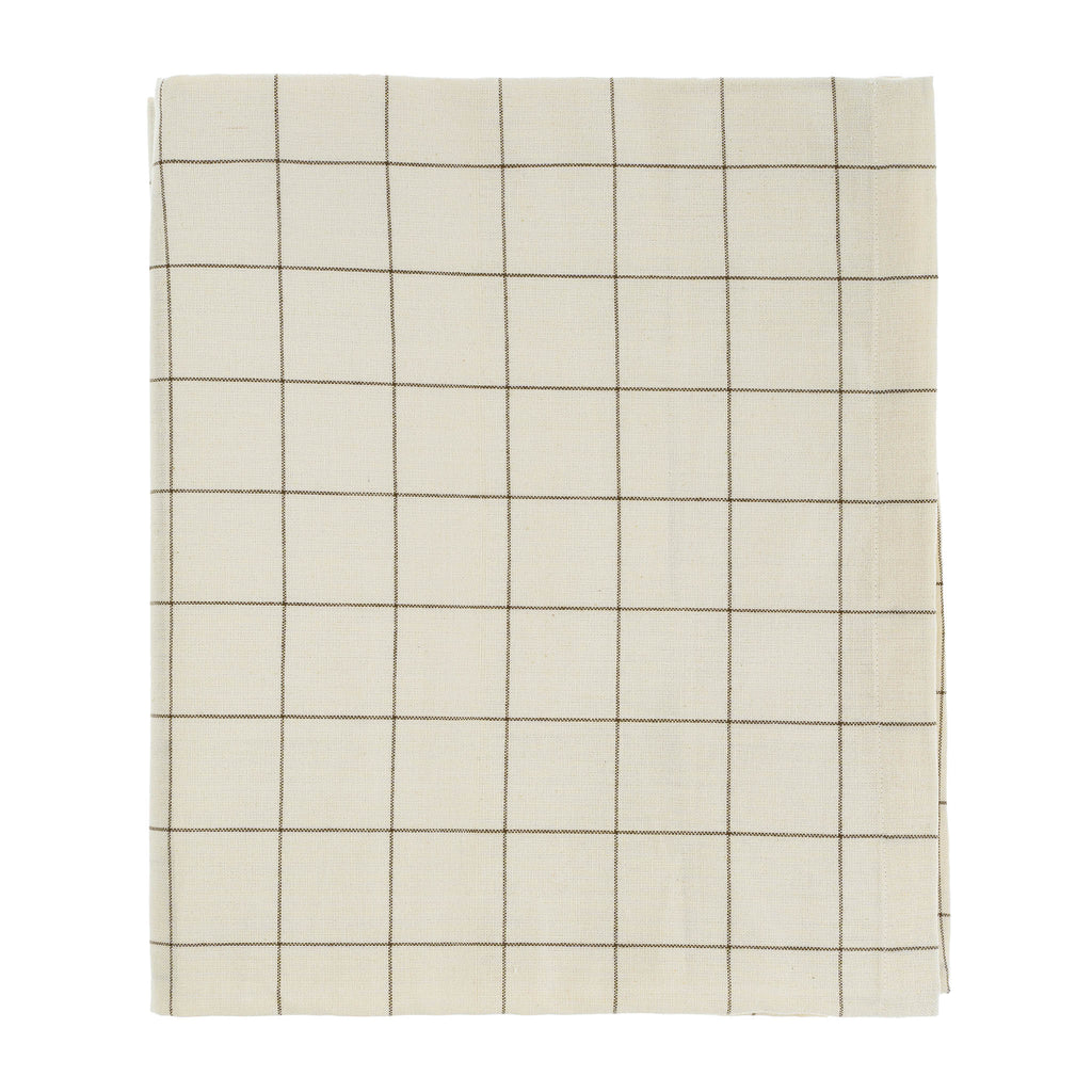 Check Tablecloth - Taupe (104" x 60")