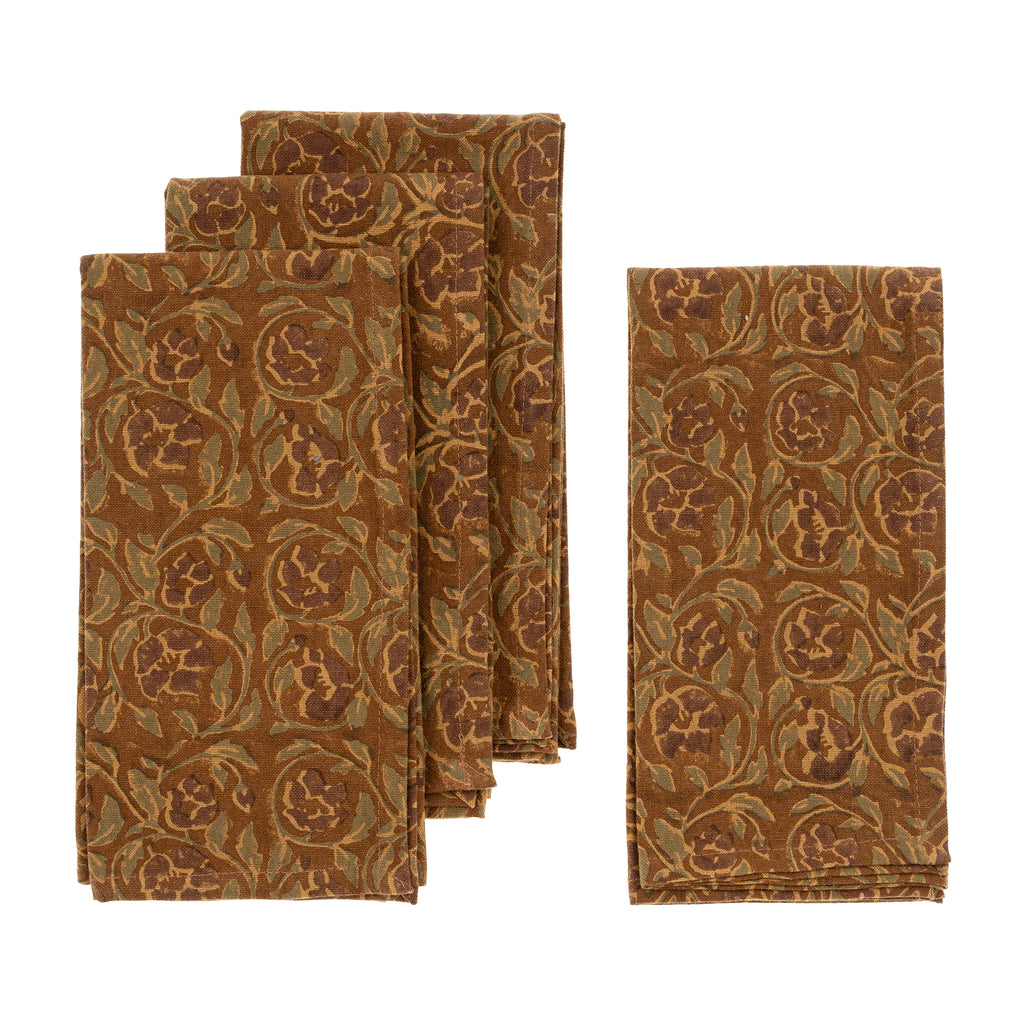 Mayur Block Print Napkins (Sold Individually)