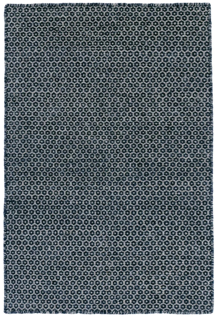 Dash & Albert - Honeycomb Indigo / Grey Handwoven Wool Rug