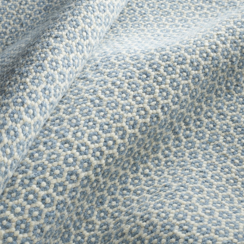 Dash & Albert - Honeycomb French Blue / Ivory Handwoven Wool Rug