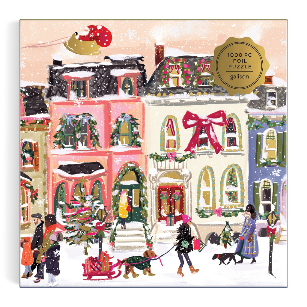 Snowfall on Main Street Jigsaw Puzzle