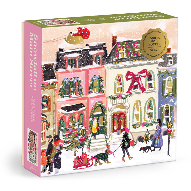 Snowfall on Main Street Jigsaw Puzzle