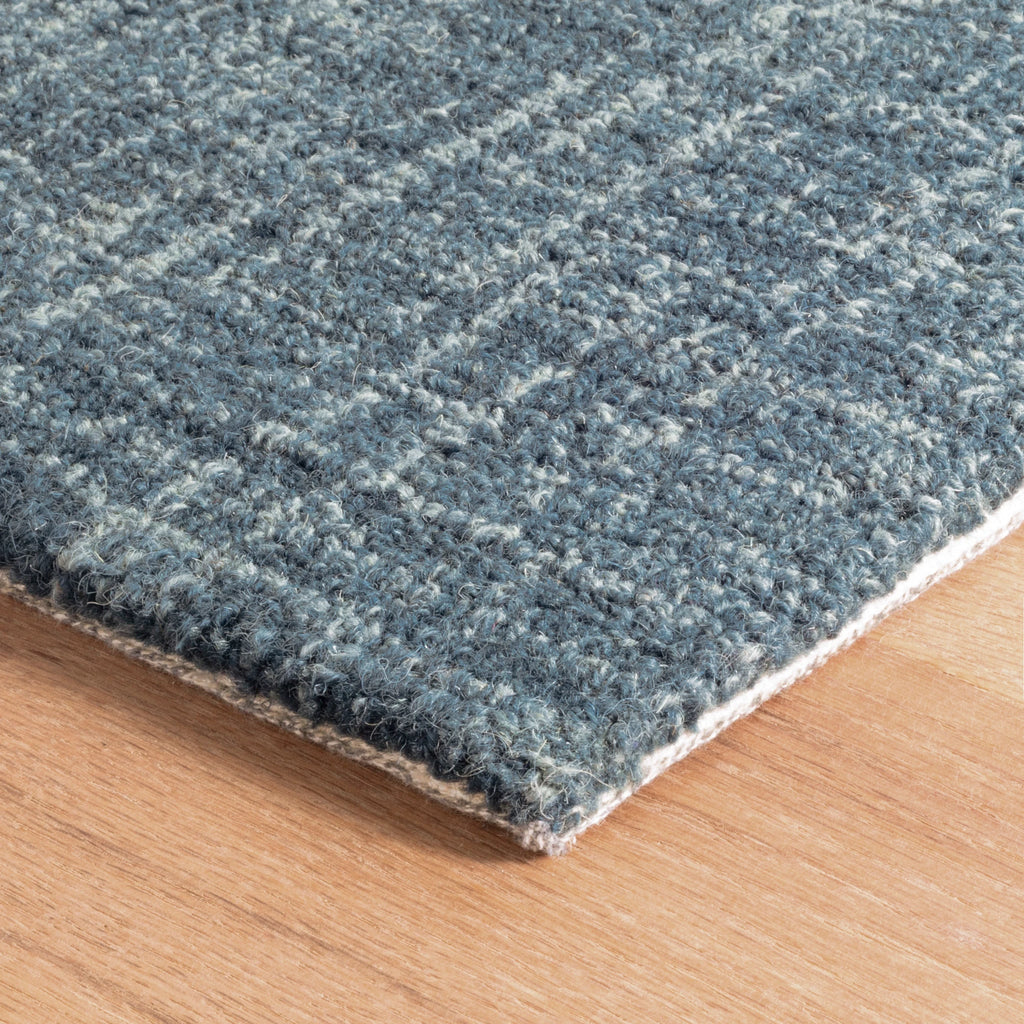Dash & Albert - Crosshatch Denim Hand Micro Hooked Wool Rug