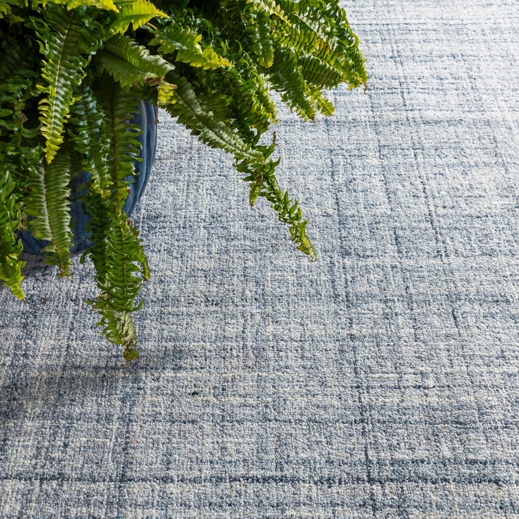 Dash & Albert - Harris Blue / Ivory Hand Micro Hooked Wool Rug
