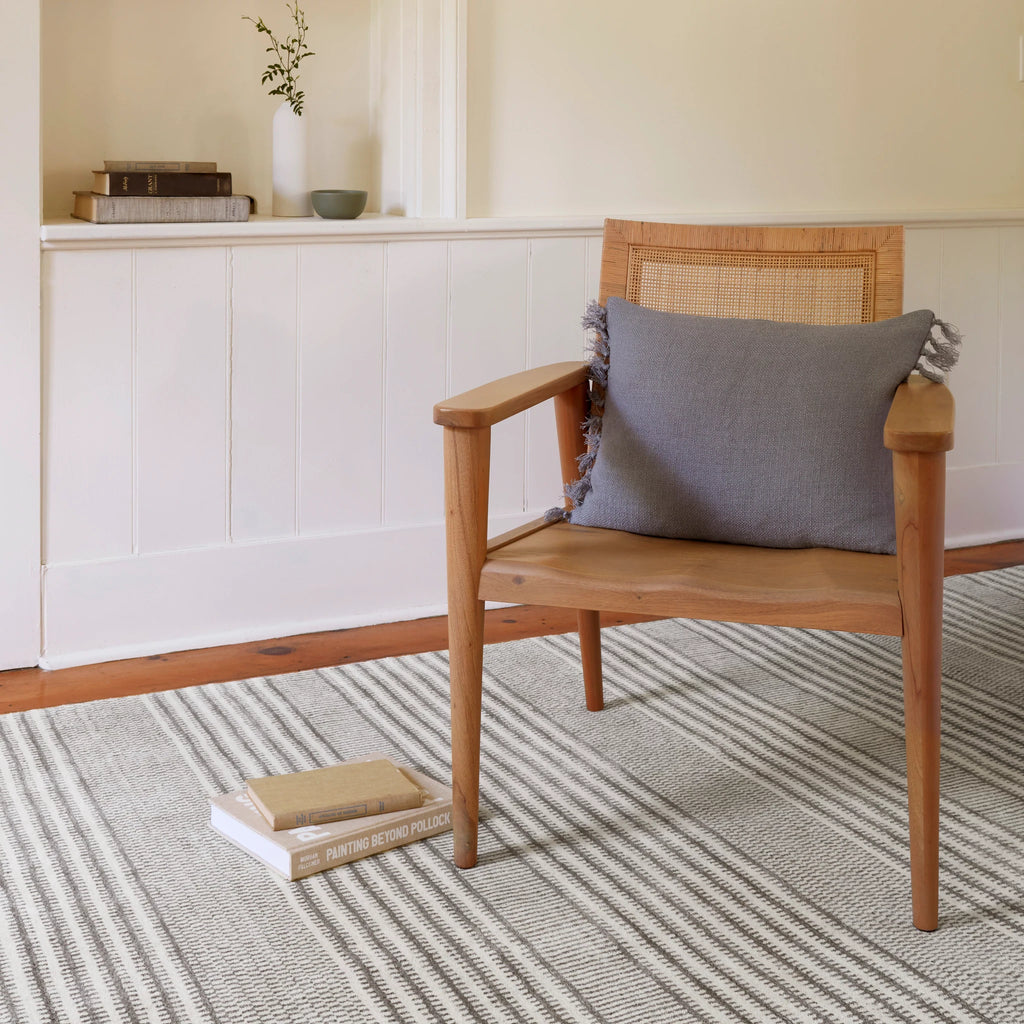 Dash & Albert - Tracks Grey Hand Loom Knotted Wool Rug