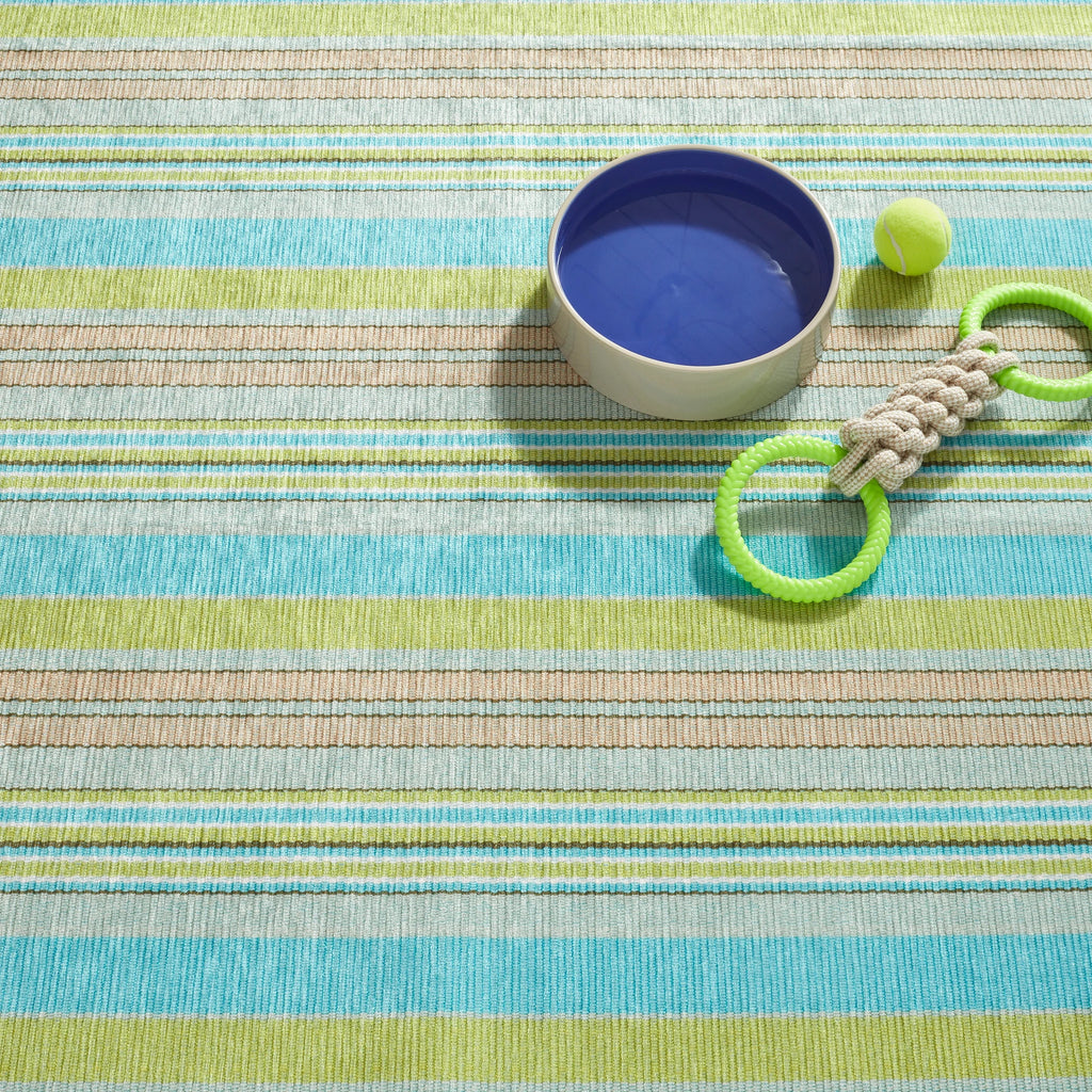 Dash & Albert - Aquinnah Ticking Multi Machine Washable Rug