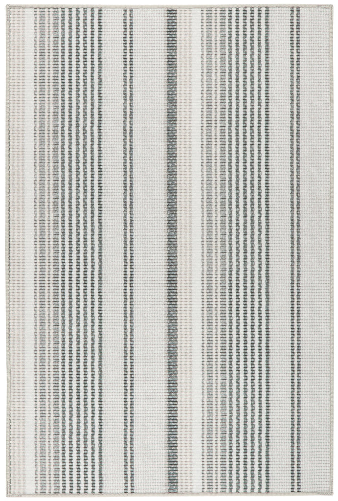 Dash & Albert - Gradation Ticking Grey Machine Washable Rug
