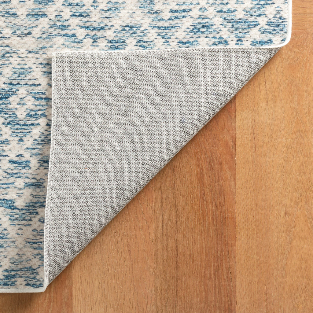 Dash & Albert - Melange Diamond Blue Machine Washable Rug