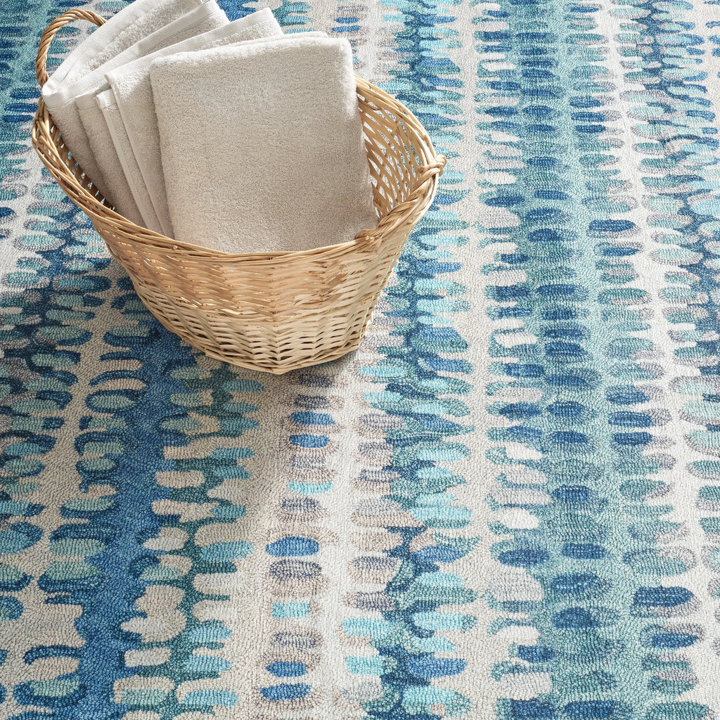 Dash & Albert - Paint Chip Blue Machine Washable Rug