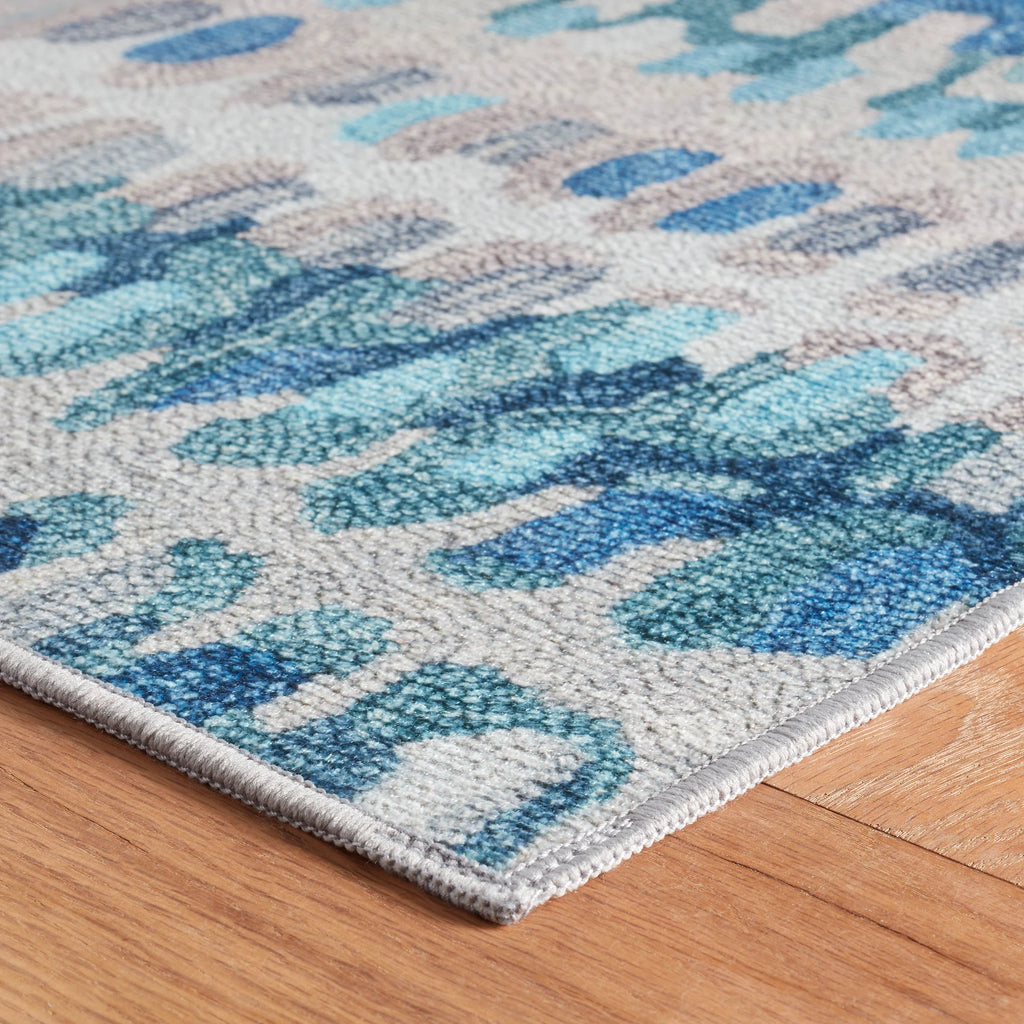 Dash & Albert - Paint Chip Blue Machine Washable Rug