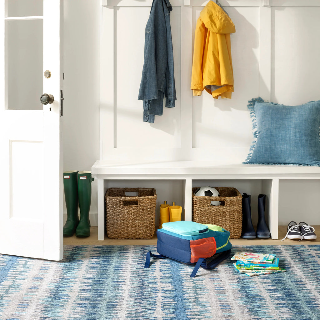 Dash & Albert - Paint Chip Blue Machine Washable Rug