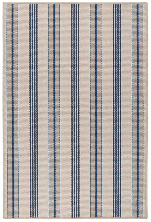 Dash & Albert - Nimes Ticking Neutral Machine Washable Rug