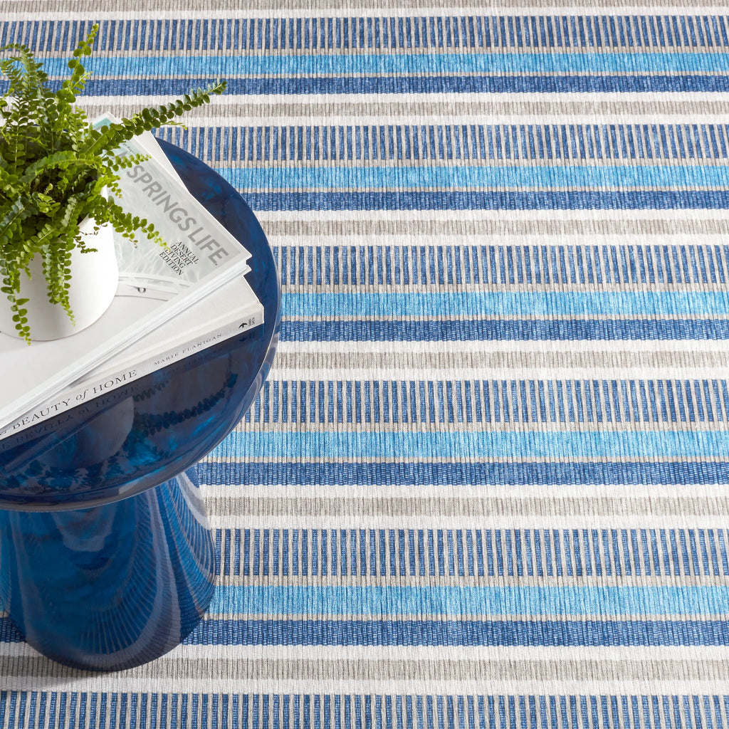 Dash & Albert - Always Greener Blue/Grey Machine Washable Rug
