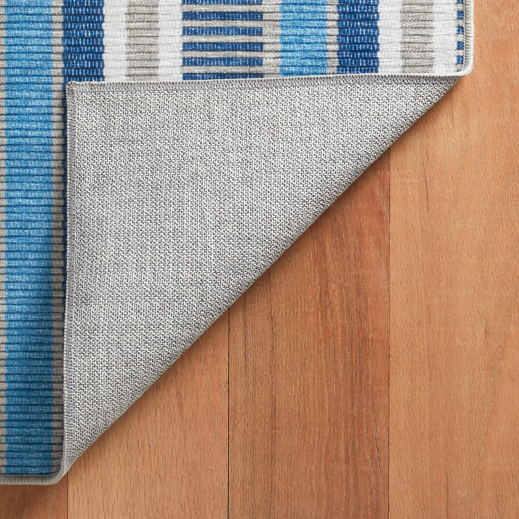 Dash & Albert - Always Greener Blue/Grey Machine Washable Rug