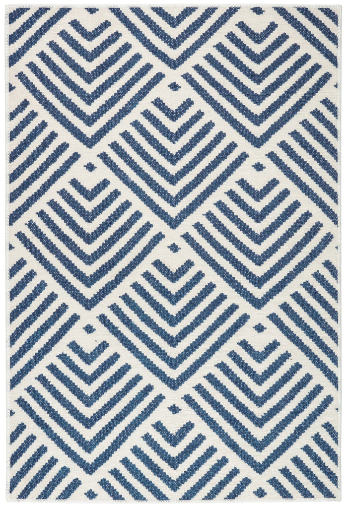 Dash & Albert - Cleo Navy Machine Washable Rug