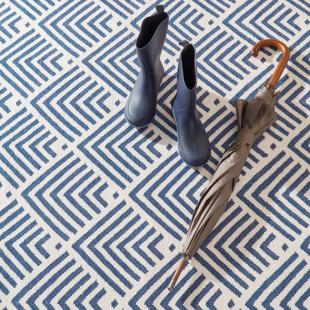 Dash & Albert - Cleo Navy Machine Washable Rug