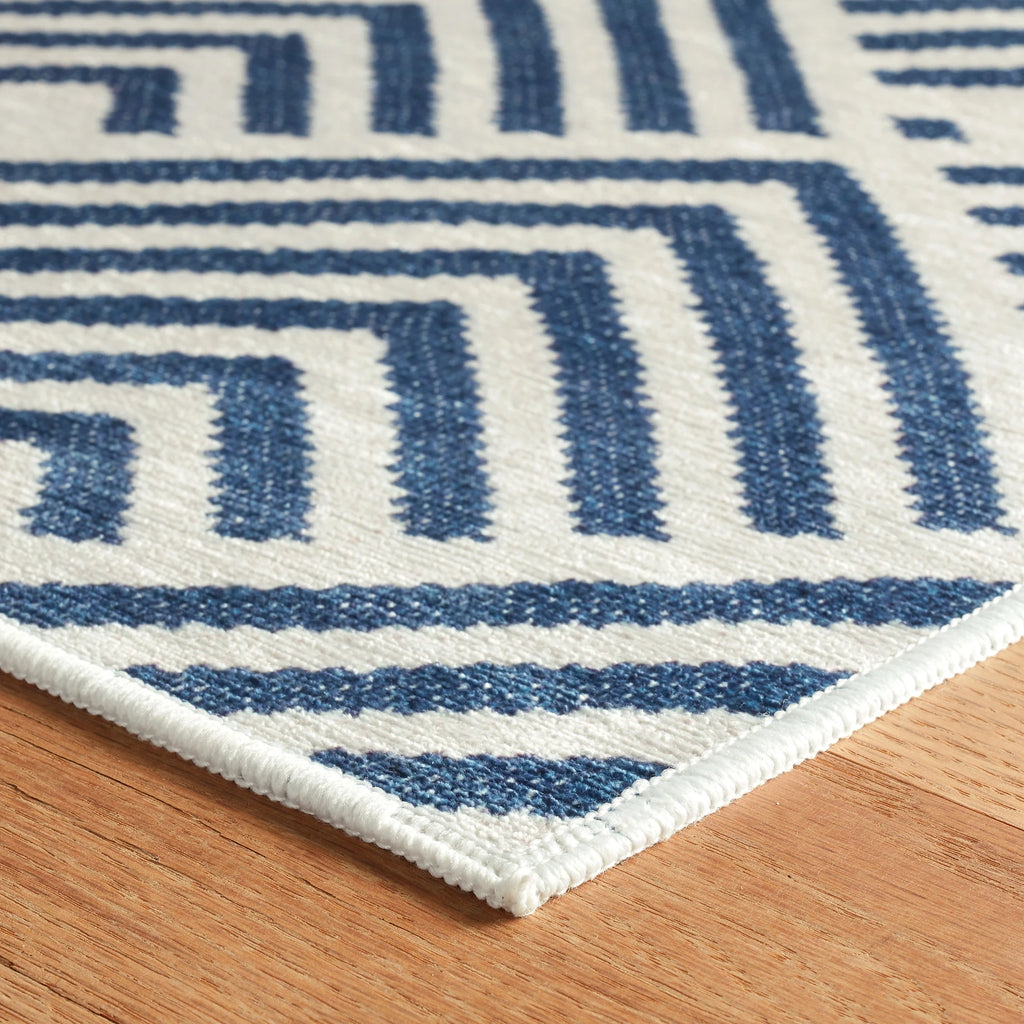 Dash & Albert - Cleo Navy Machine Washable Rug