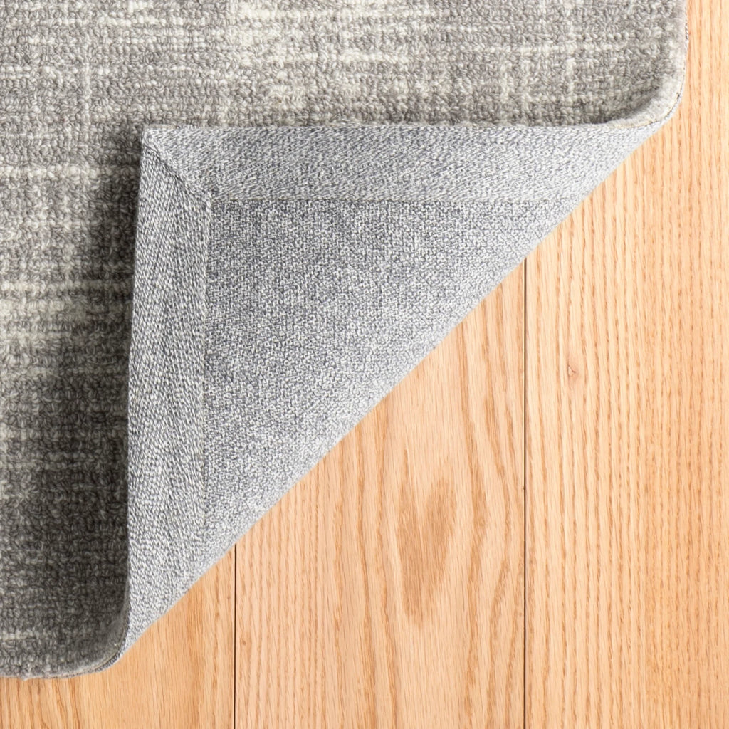 Dash & Albert - Crosshatch Dove Grey Hand Micro Hooked Wool Rug