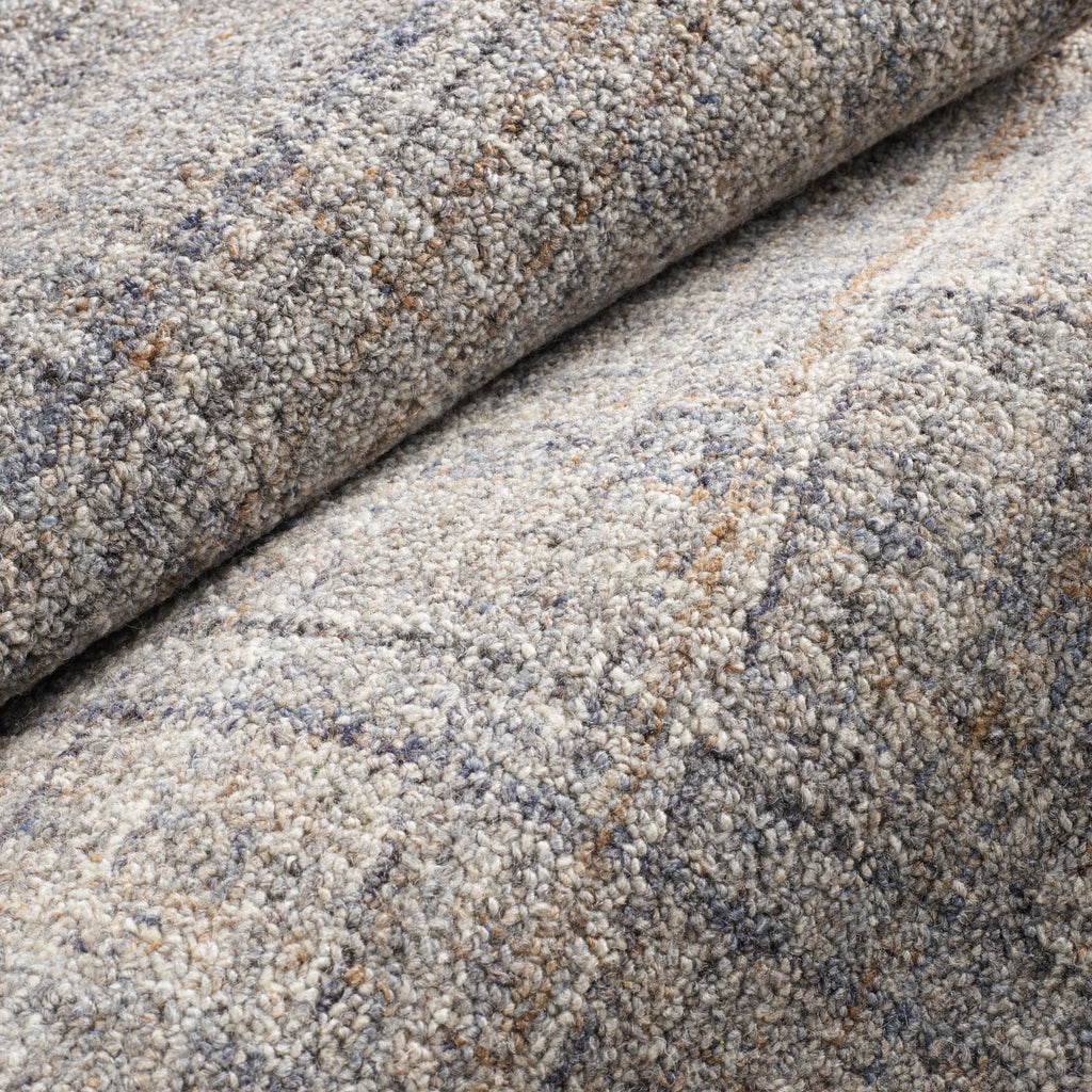 Dash & Albert - Harris Blue / Brown Hand Micro Hooked Wool Rug
