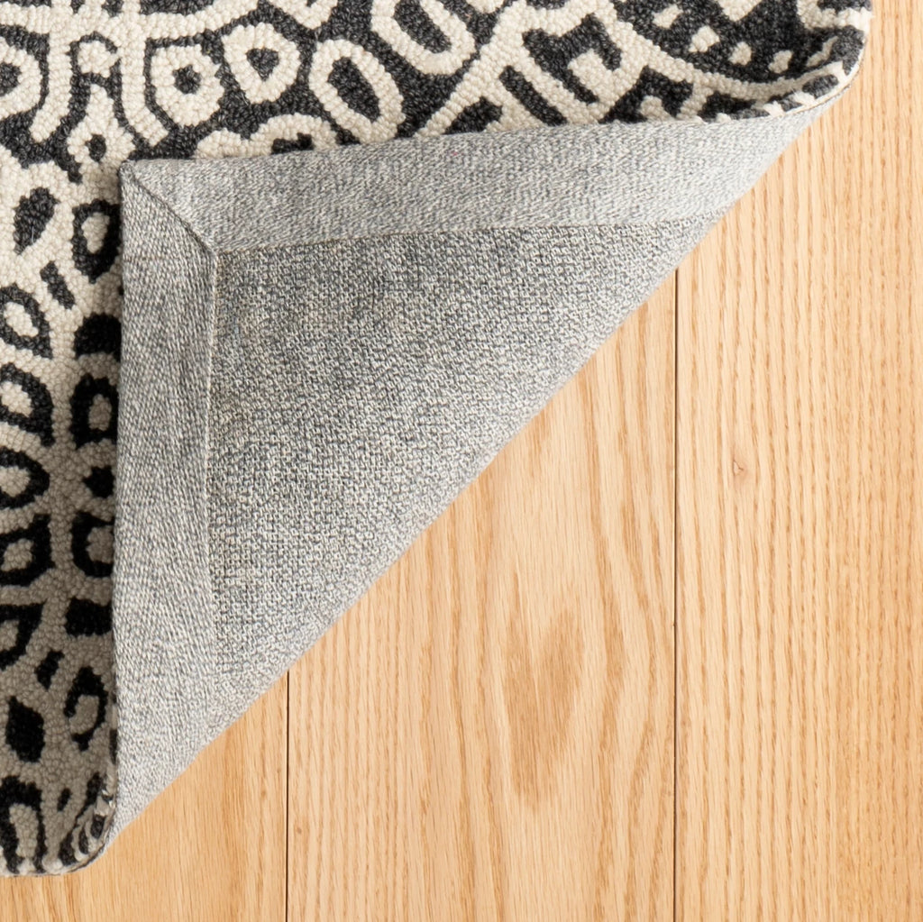 Dash & Albert - Temple Charcoal Hand Micro Hooked Wool Rug