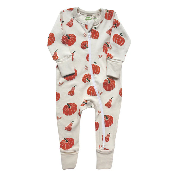 Parade Organics '2-Way' Zipper Romper - Pumpkins