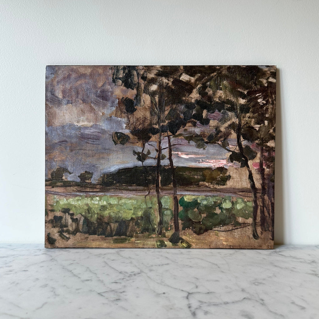 Artist Board - Saplings on Riverbank