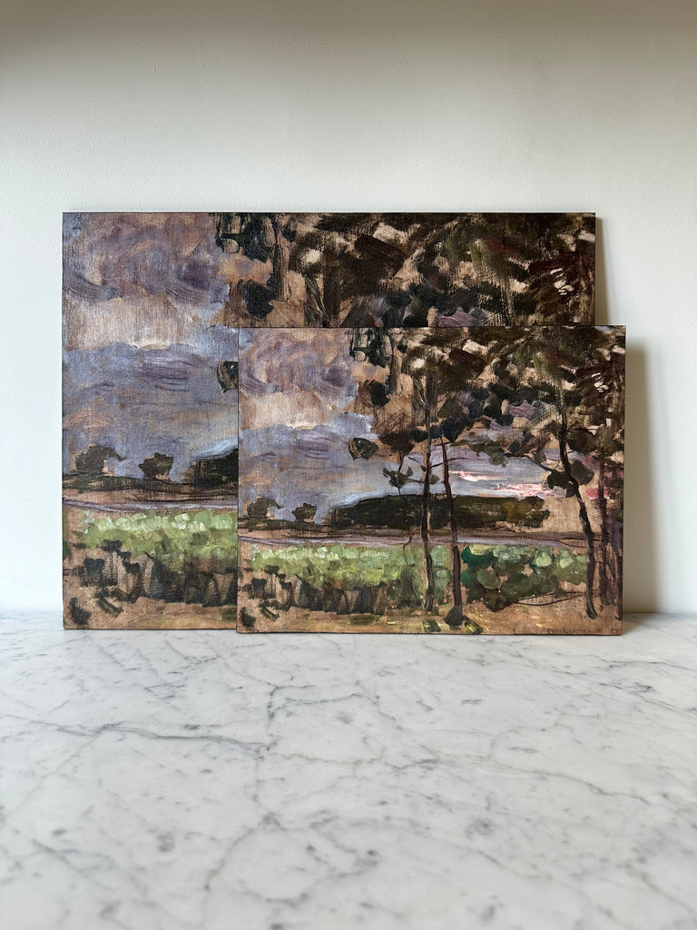 Artist Board - Saplings on Riverbank