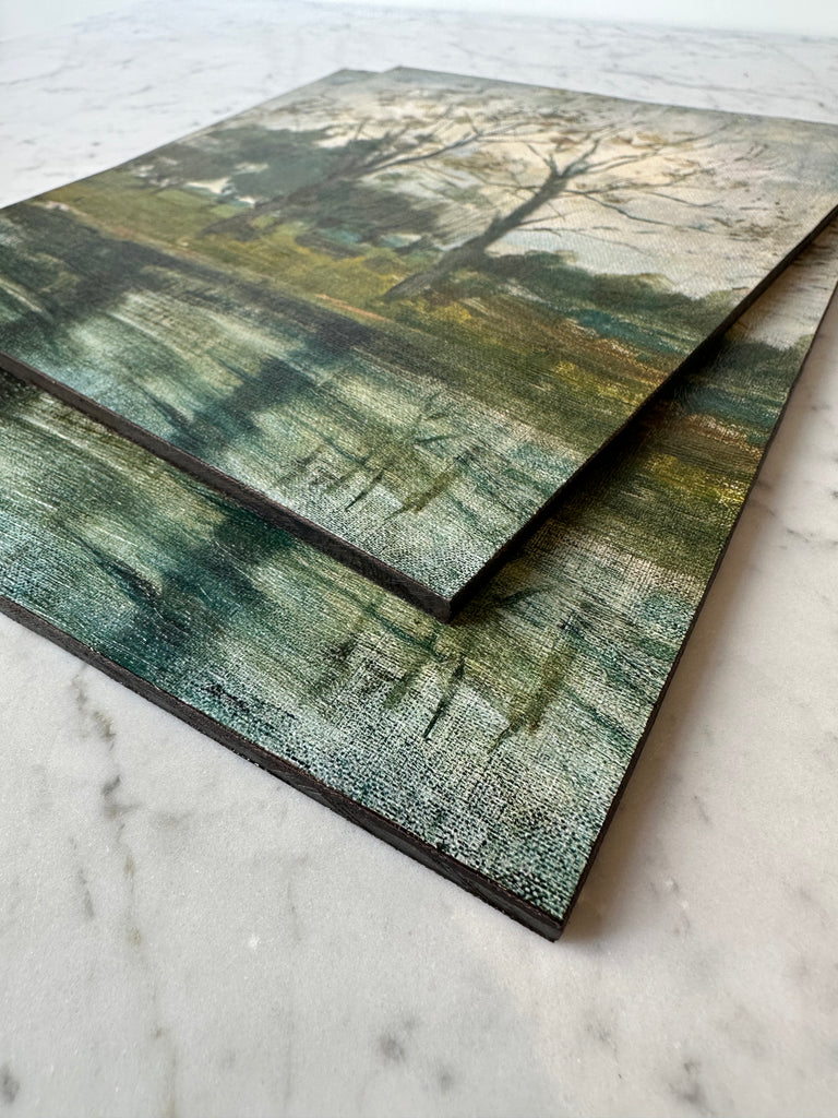 Artist Board - Two Trees Over Water