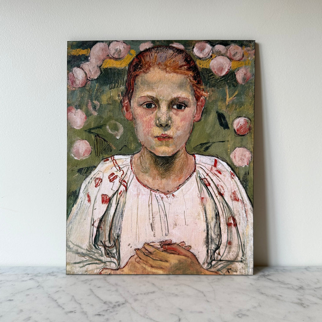 Artist Board - Young Woman Before Flowers