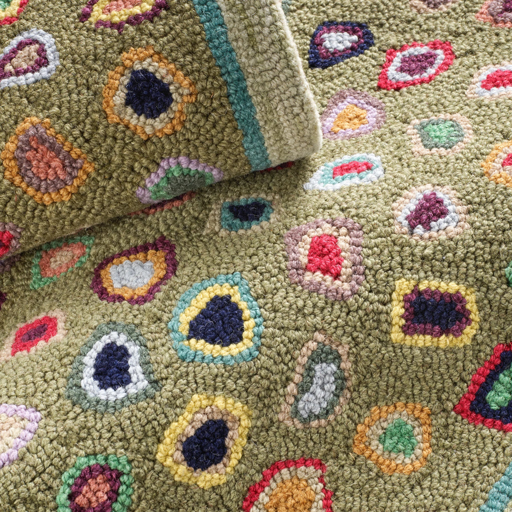 Dash & Albert - Cat's Paw Sage Hand Micro Hooked Wool Rug