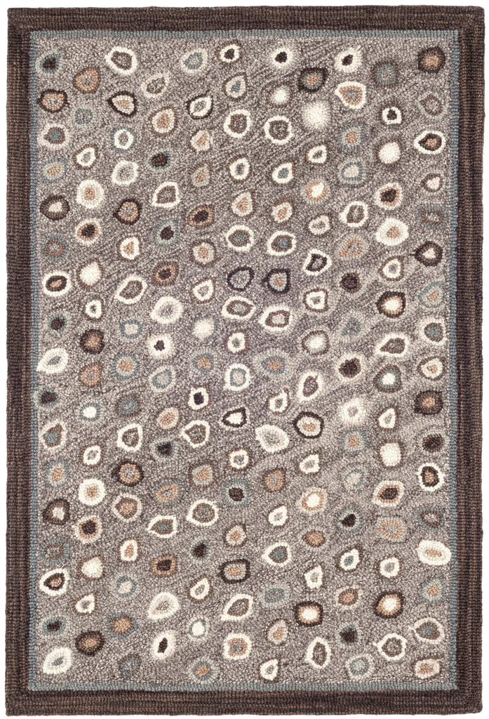 Dash & Albert - Cat's Paw Grey Hand Micro Hooked Wool Rug