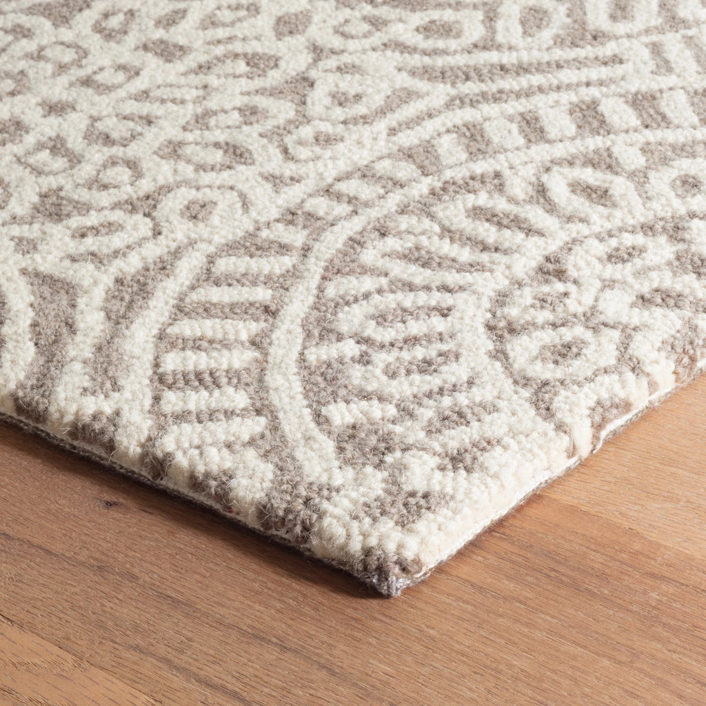 Dash & Albert - Temple Taupe Hand Micro Hooked Wool Rug