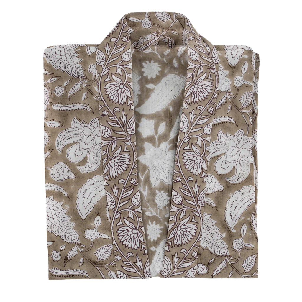 Sable Block Print Kimono