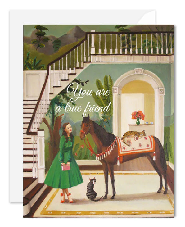 You Are a True Friend Card from Janet Hill Studio