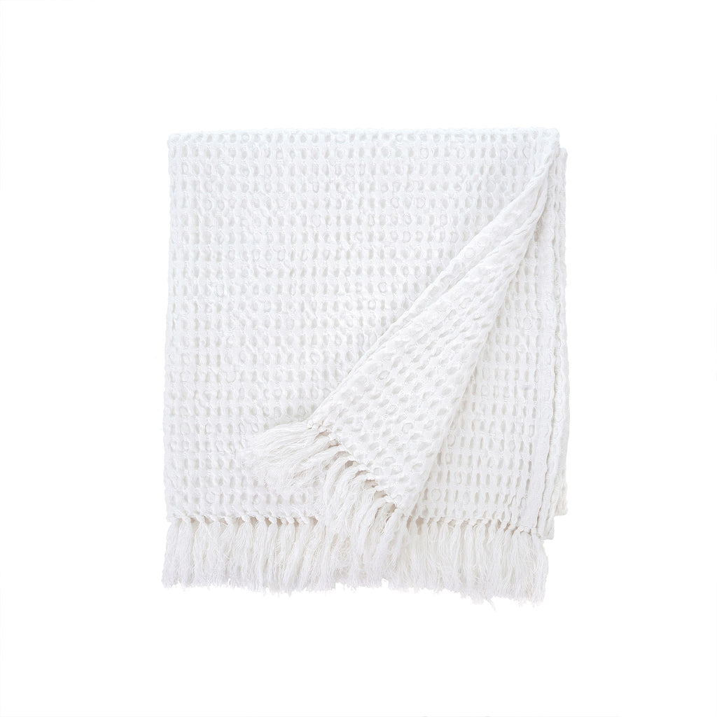 Waffle Bath Towel - White
