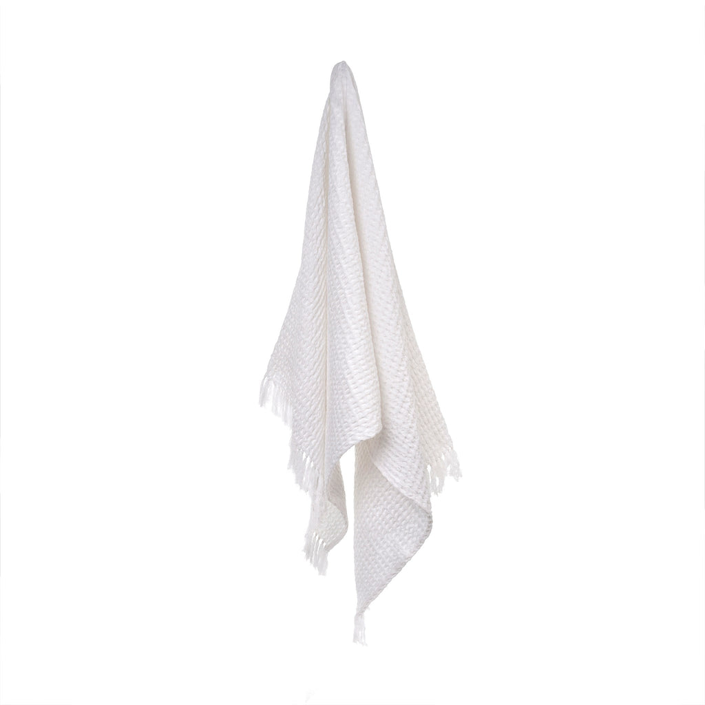 Waffle Bath Towel - White