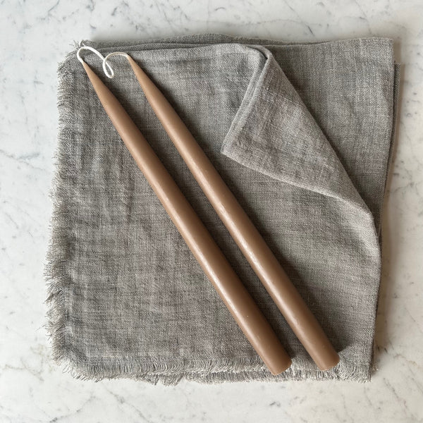 Pair of Hand-Dipped Danish Tapers - Almond