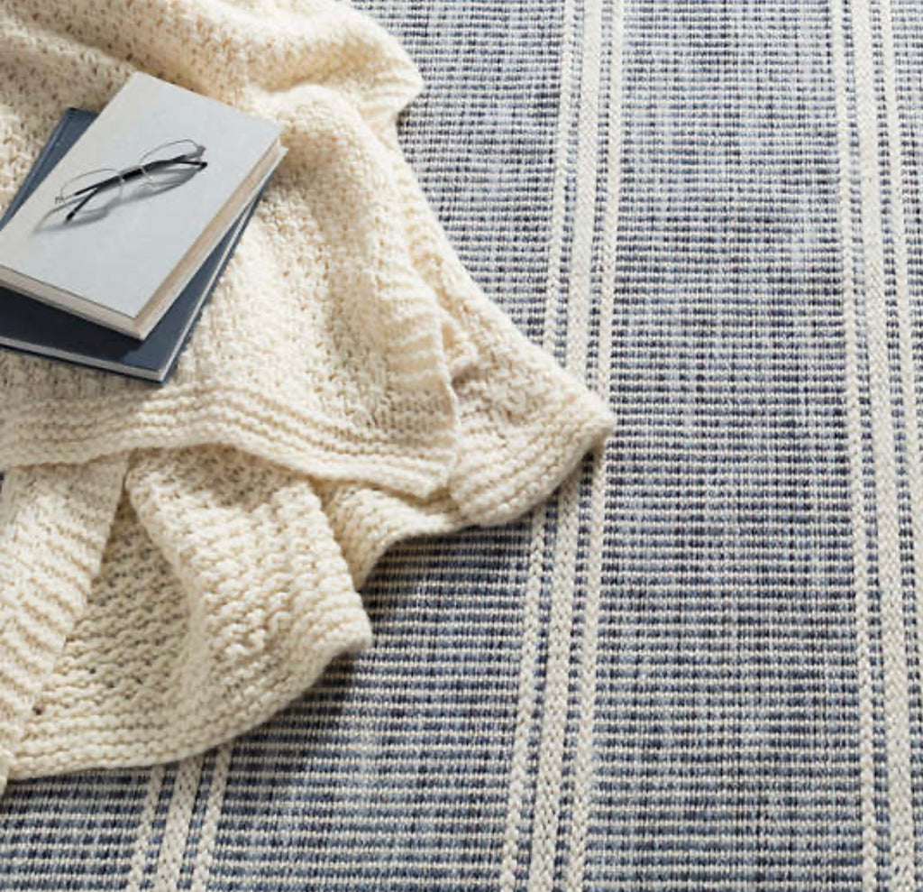Dash & Albert - Malta Blue Woven Wool Rug