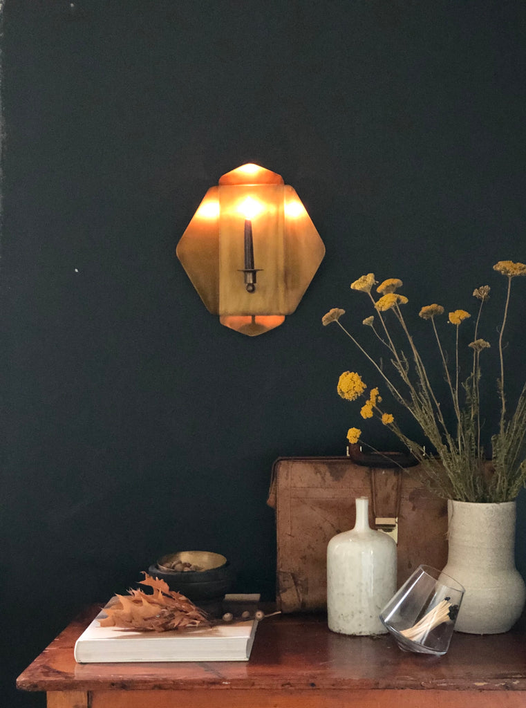 Plated Brass Wall Sconce