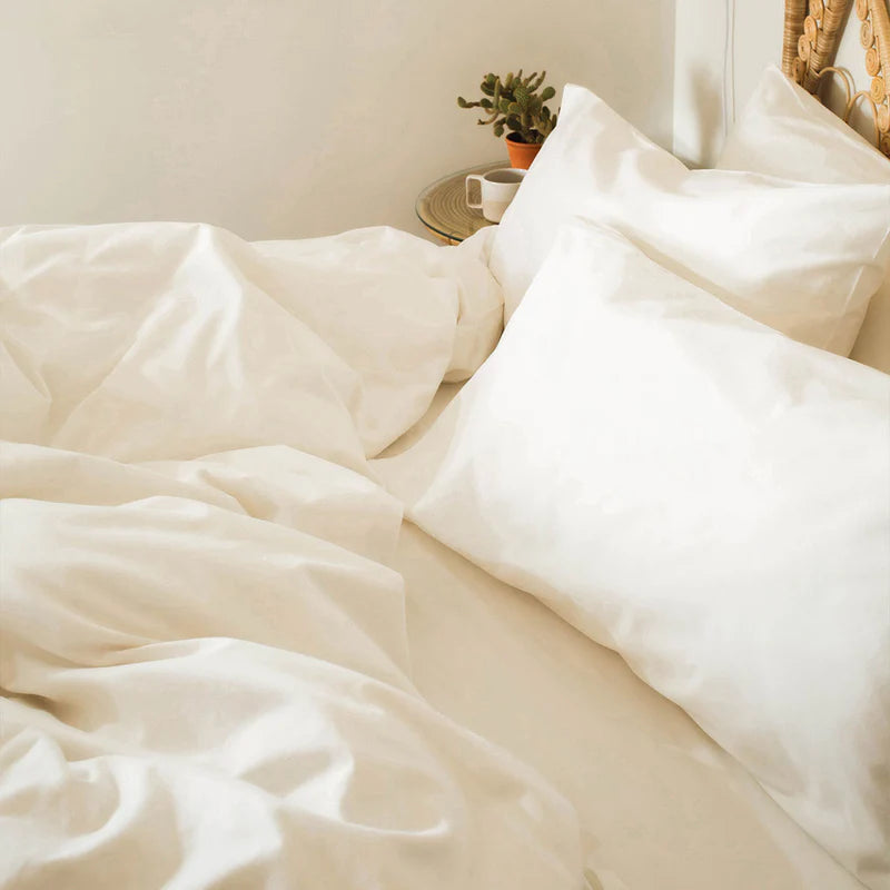 If Only Home Luxury Organic Sheet Set - White Sand
