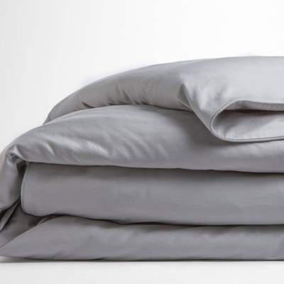 If Only Home Luxury Organic Duvet Cover - Grey Quartz