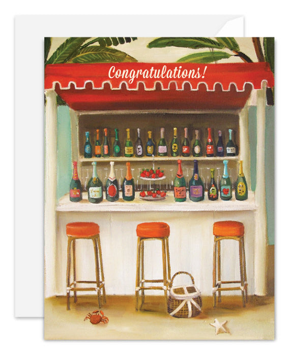 Champagne Shack Congratulations Card from Janet Hill Studio