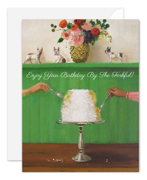Birthday By the Forkful Card from Janet Hill Studio