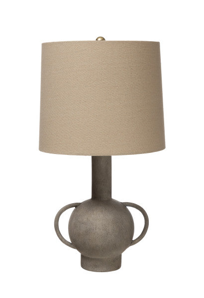 Terracotta Table Lamp with Linen Shade